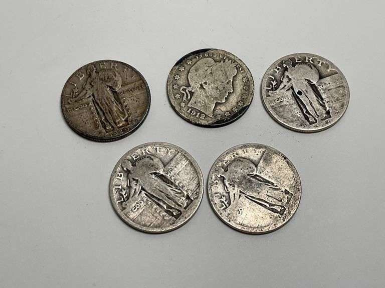 Standing Liberty & Barber Quarter Collection (5 Coins) image