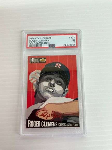 1994 Collector's Choice Roger Clemens Checklist PSA Graded Baseball Card image
