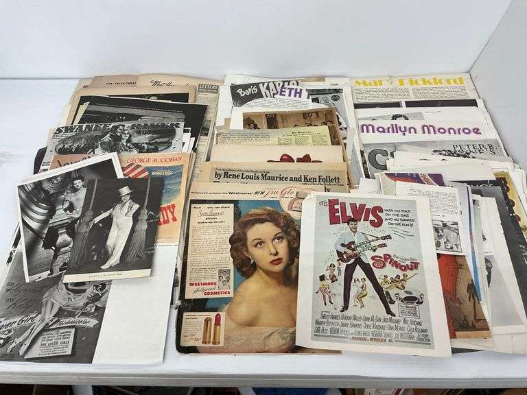 Vintage Hollywood Star Memorabilia Collection: Early Movie Press Kit & Movie Stills image