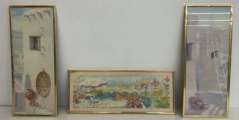 Three Framed Artworks Signed by Artists image