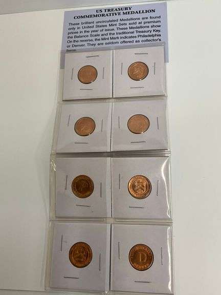 U.S. Treasury Commemorative Medallion Set - Philadelphia & Denver Mint Marks image