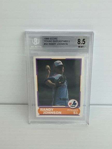 1989 Score Young Superstars Randy Johnson #32 Beckett Graded Card image