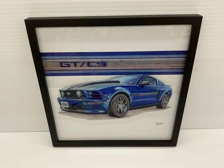 Framed Art Print of 2008 Ford Mustang GT/CS by Shannon Watts image