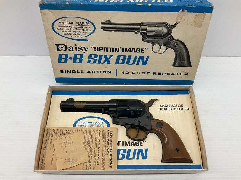 Daisy Spittin' Image BB Six Gun 12 Shot Repeater with Box image