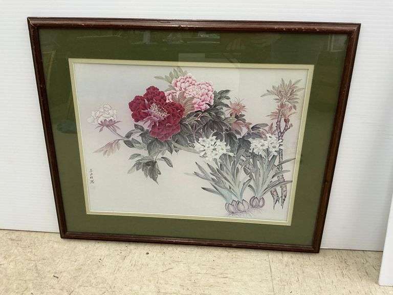 Asian Floral Art Print image