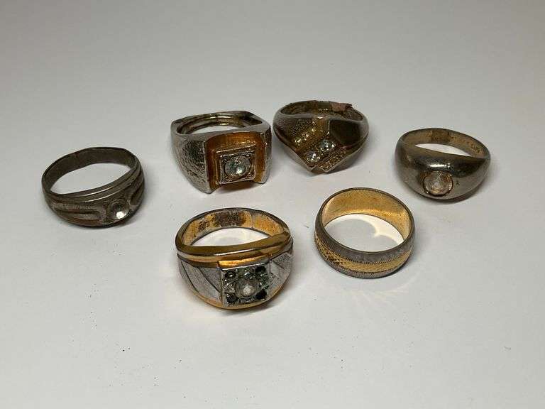 Six Rings Including 18K Gold Plated image