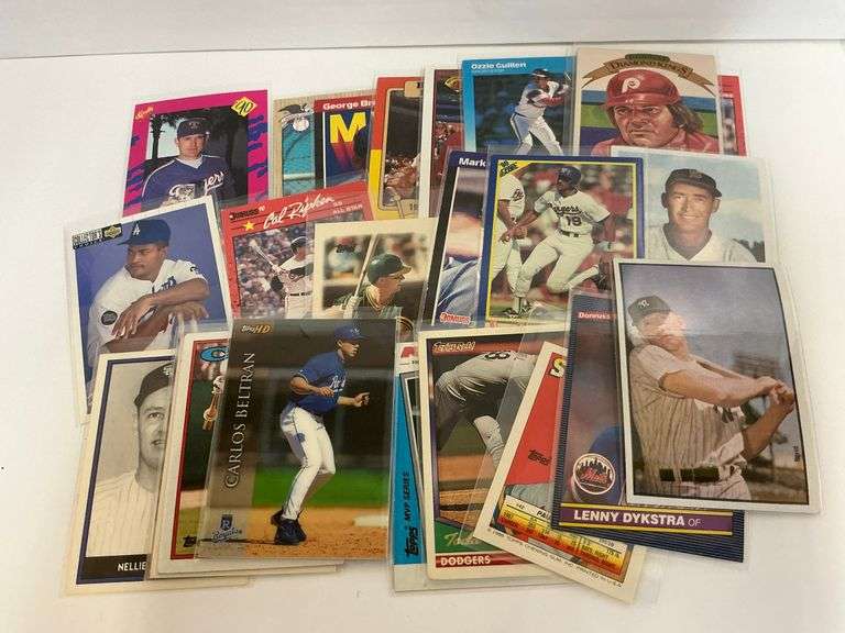 Assorted Baseball Trading Cards - Featuring Rose, Ripken, and Others image