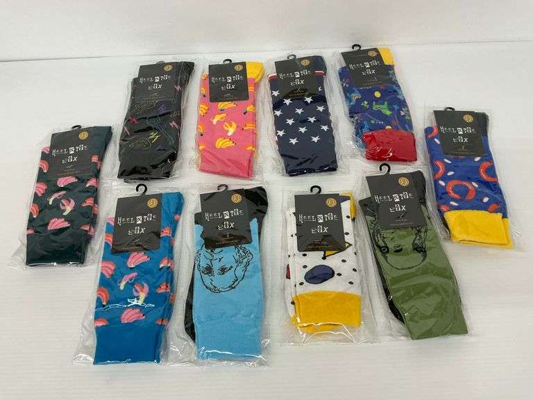 Ten New Heel N Toe Sox Assorted Pattern One Size Socks image