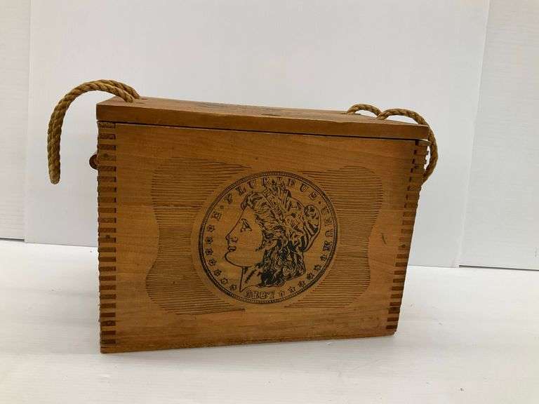 U.S. Government Mint Carson City Nevada Wooden Box image