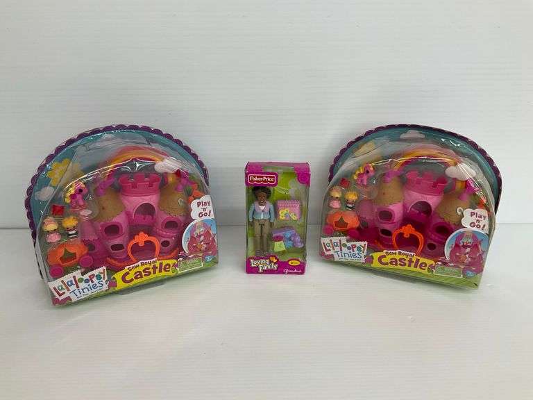 Fisher-Price Loving Family Grandma Doll and Lalaloopsy Tinies Sew Royal Castle image