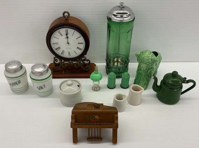 Clock, Salt & Pepper Shakers, Planter and Other Items image