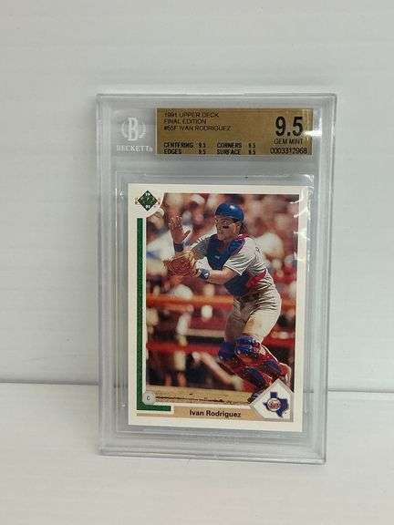 Ivan Rodriguez 1991 Upper Deck Final Edition Baseball Card - PSA Graded image
