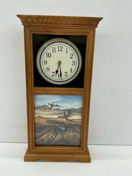 Wall Clock with Pheasant Art image