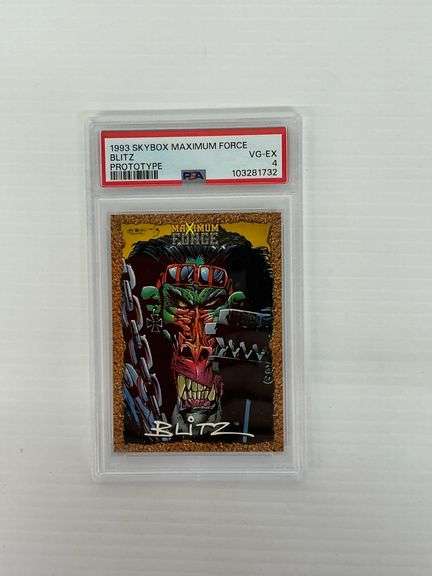1993 Skybox Maximum Force Blitz Prototype Card - PSA Graded image