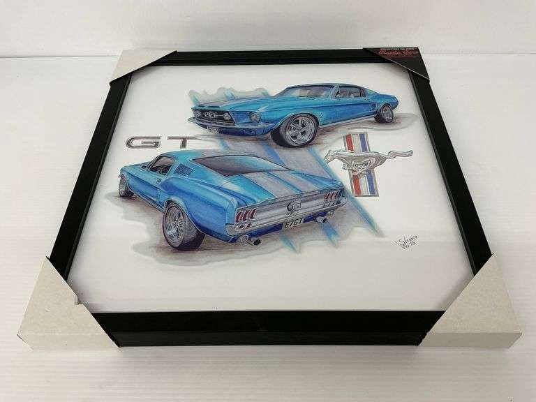 New Classic Cars Framed Art - Printed Glass image