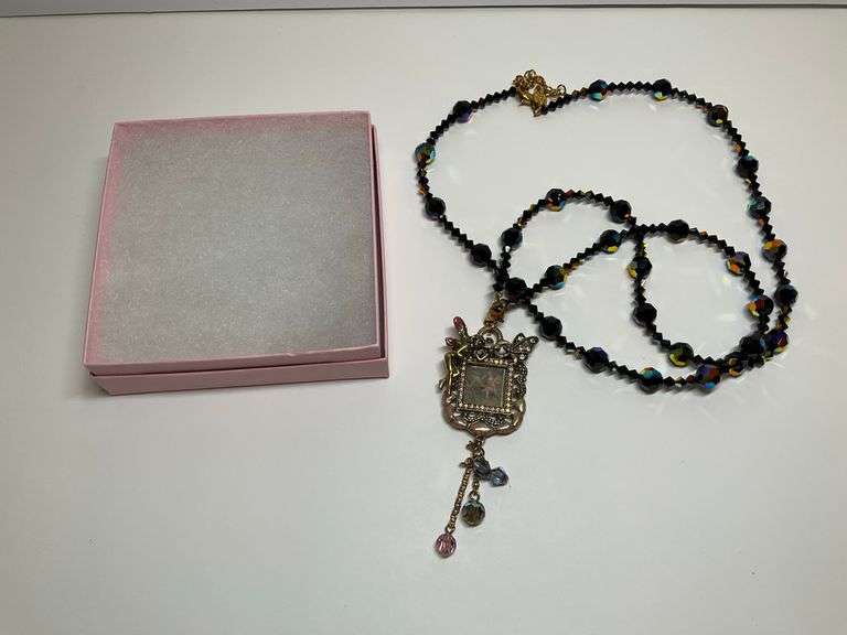 Kirk's Folly Fairy Pendant Necklace with Aurora Borealis Beads image