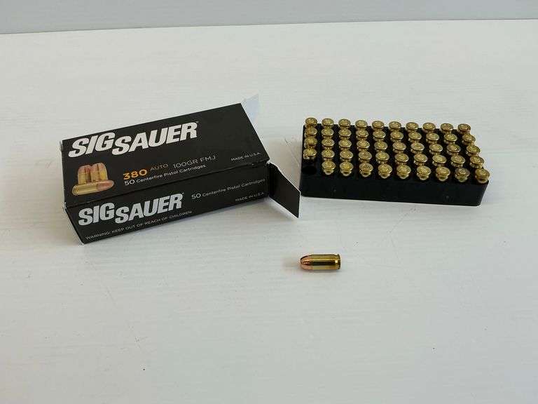 New Sig Sauer .380 Auto Ammunition -One 50 Round Box image