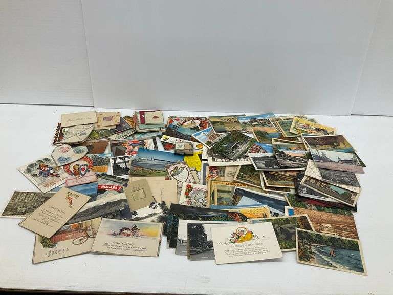 Collectible Postcards (Some from 1930s and 1940s) and Stamps image