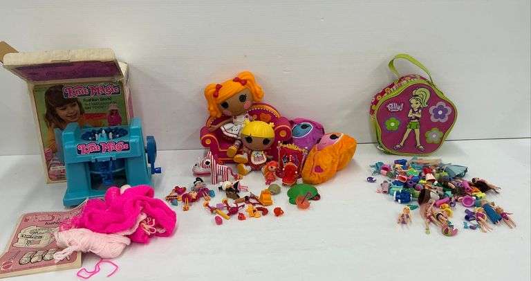 Lalaloopsy Dolls, Polly Pocket Figures, Knit Magic, and Toy Group image
