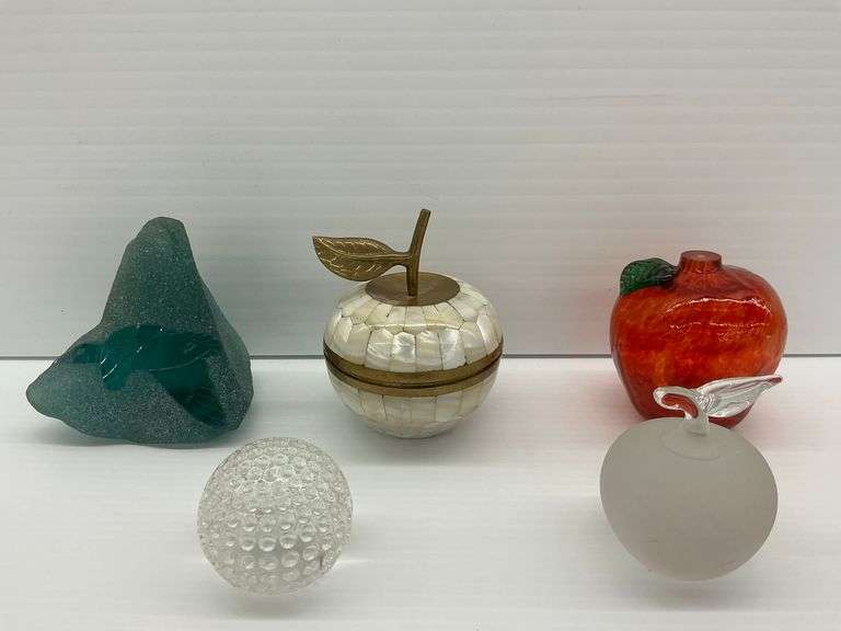 Fruit & Sculpture Paperweight Collection image