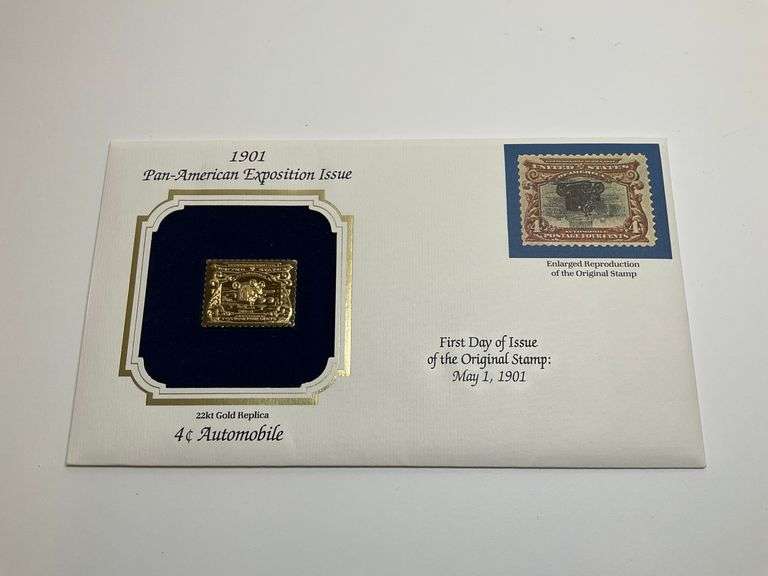 1901 Pan-American Exposition Issue 22kt Gold Replica Stamp image