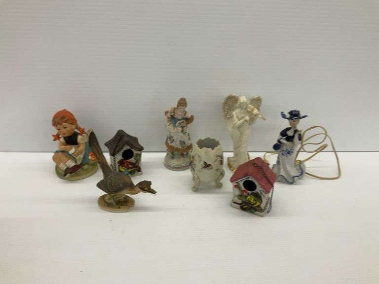 Selection of Figurines, Lamp and Birdhouse Collectibles image
