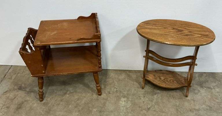 Two Small Wooden Tables image