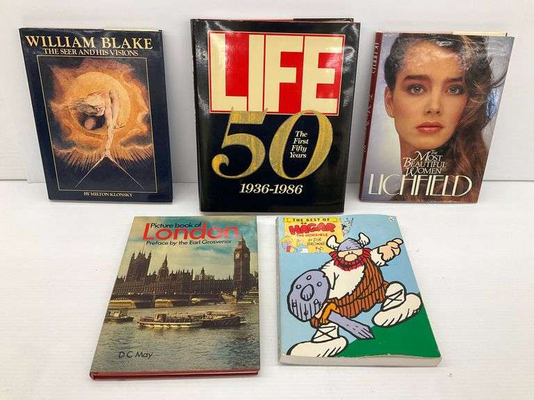 Assorted Book Lot - William Blake, Life 50 Years, Brooke Shields, London & Hagar image