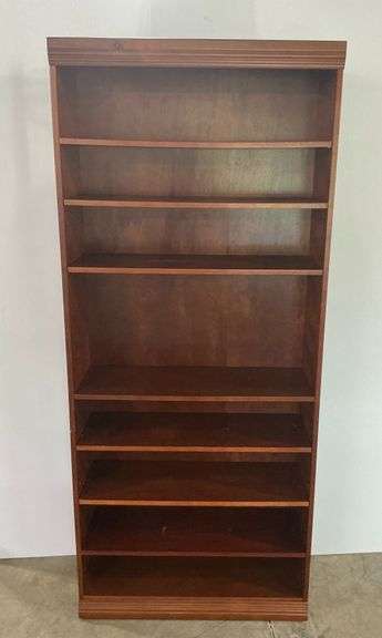Tall Wooden Bookcase with Adjustable Shelves image