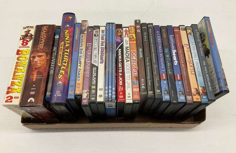 VHS and DVD Movies - Bonanza, MacGyver, Madea, Teenage Mutant Ninja Turtles and More image