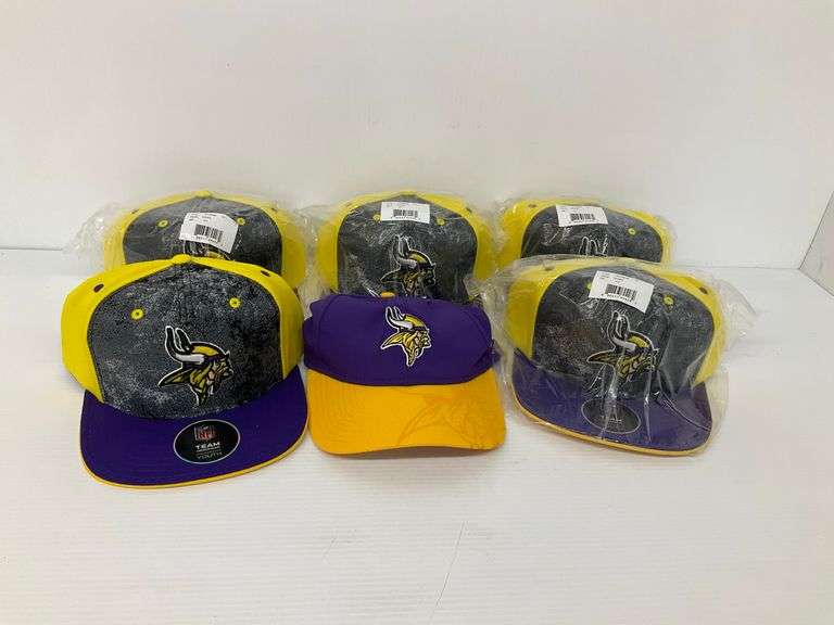 Minnesota Vikings Hats Lot - NFL Team Headwear Assortment image