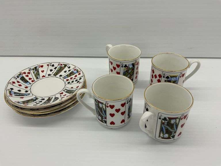 Tiffany & Co. Elizabethan Staffordshire Tea Cups & Saucers image