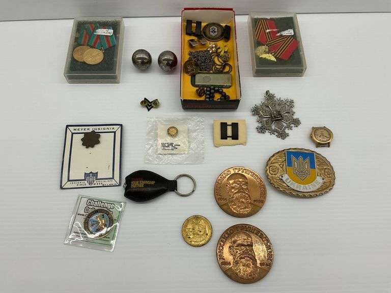 Military Medals, Pins, Coins, and Collectibles image
