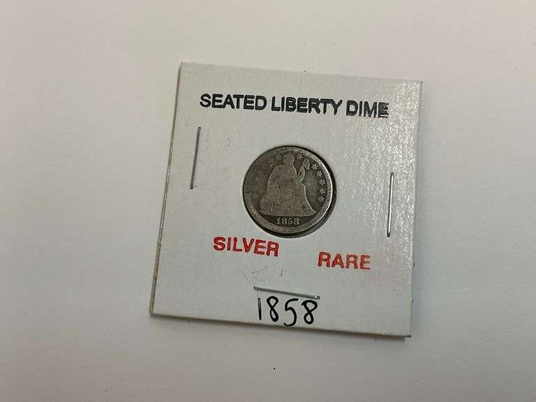 1858 Seated Liberty Dime - Silver image
