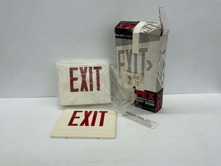 PEX Thermoplastic Exit Sign - Prescolite Emergency Lighting image
