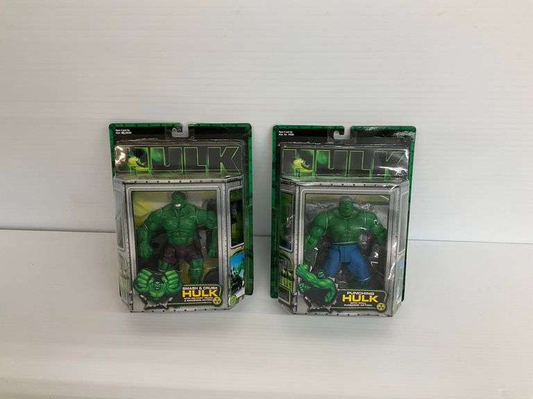 The Hulk Action Figures Smash & Crush and Punching Hulk Toy Biz 2003 image