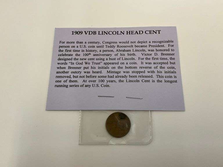1909 VDB Lincoln Head Cent Penny image