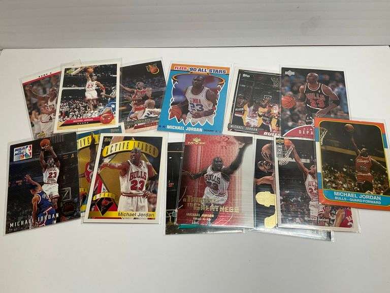 Collection of Michael Jordan Basketball Trading Cards image