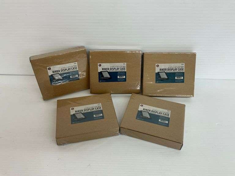 Five Riker New Display Cases - 6-1/4 x 5-1/4 x 3/4 in. Deep image