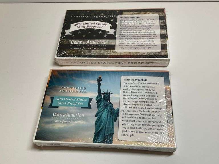 Sealed 2017 & 2018 United States Mint Proof Sets (2 Total) image