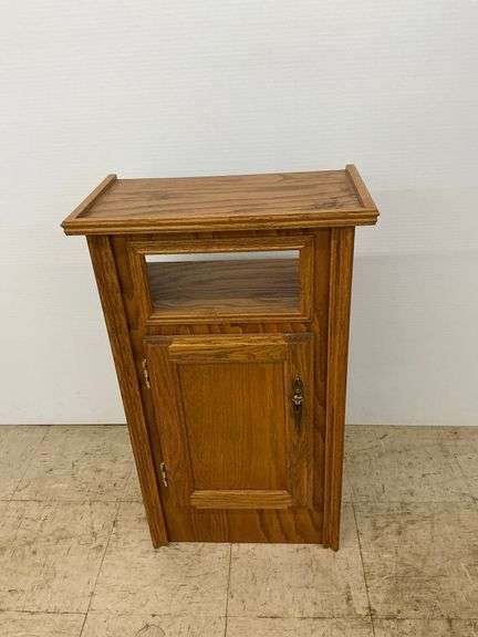 Small Wooden Cabinet with Door image
