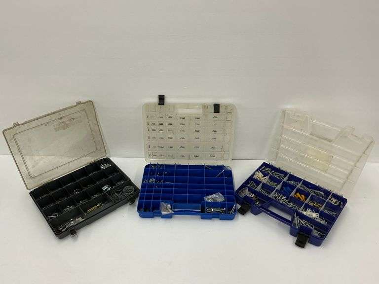 Assorted Fasteners - Screws, Anchors, and More - Three Cases image