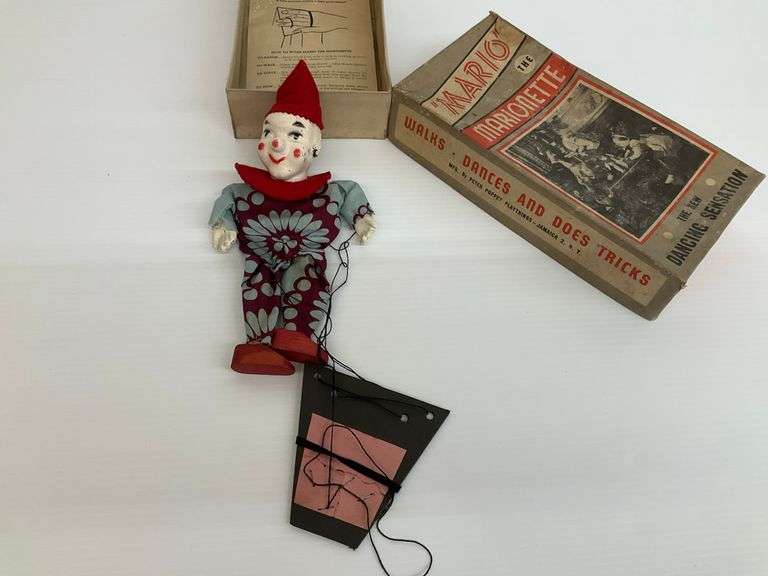 Vintage Mario the Marionette 'Dancing Sensation' Peter Puppet Product with Original Box image
