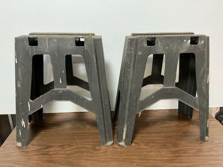 Pair of Rubbermaid Sawhorse Stands image