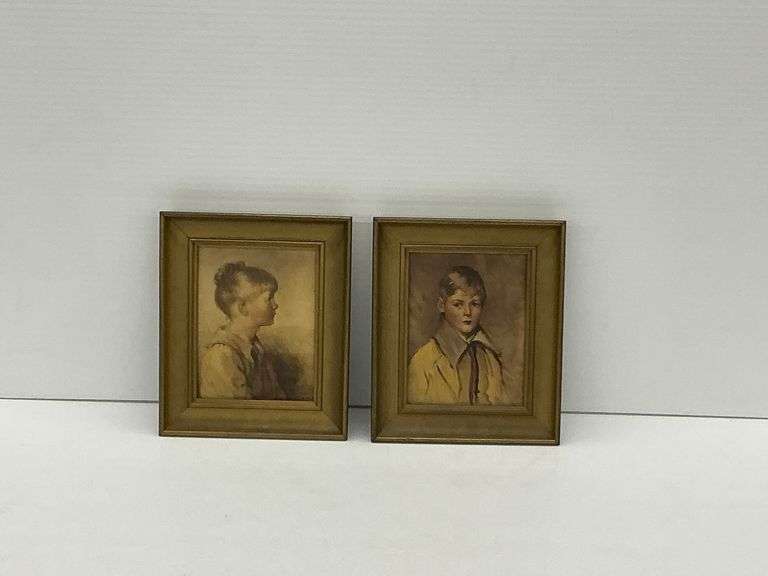 Sidney Bell 1923 Framed Portrait Prints - Peter and Charlotte image