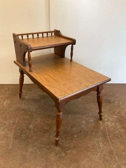 Vintage-Style Wooden Step Table image