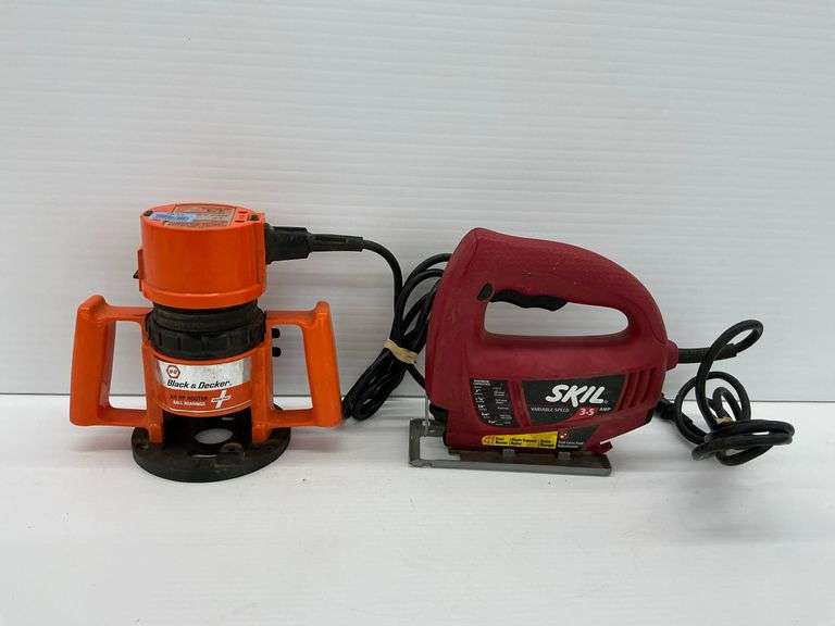 Black & Decker Router with Skil Jigsaw, work image