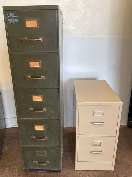 Two Metal Filing Cabinets image