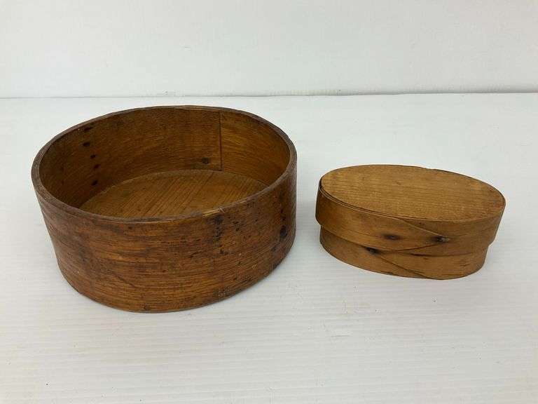 Vintage Wooden Grain Dry Measure and Shaker Pantry Box image