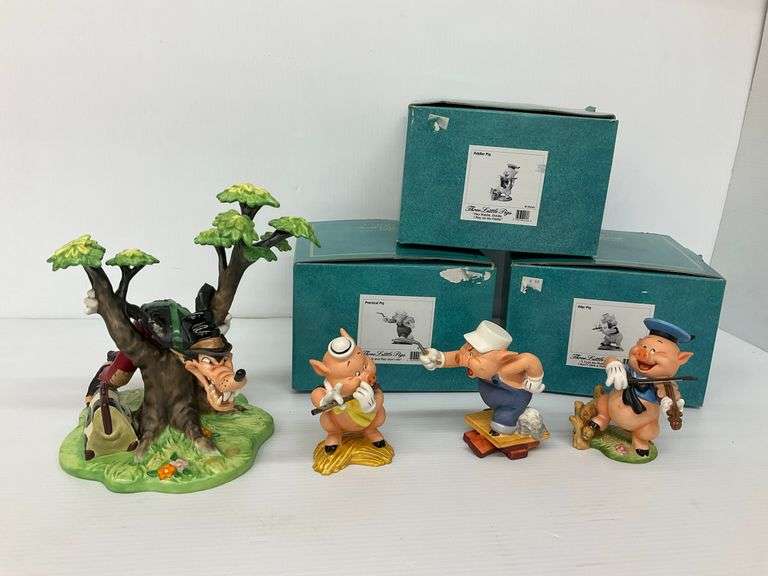 Walt Disney Classics Collection Three Little Pigs 60th Anniversary Limited Edition Figurines image